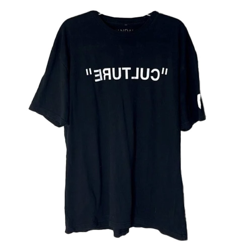 ❤️ VANDAL-A OG Black T Shirt (Authentic) Culture ￼Upsides Down Size XXL